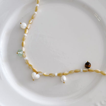 Gilded Murcia Bead Necklace