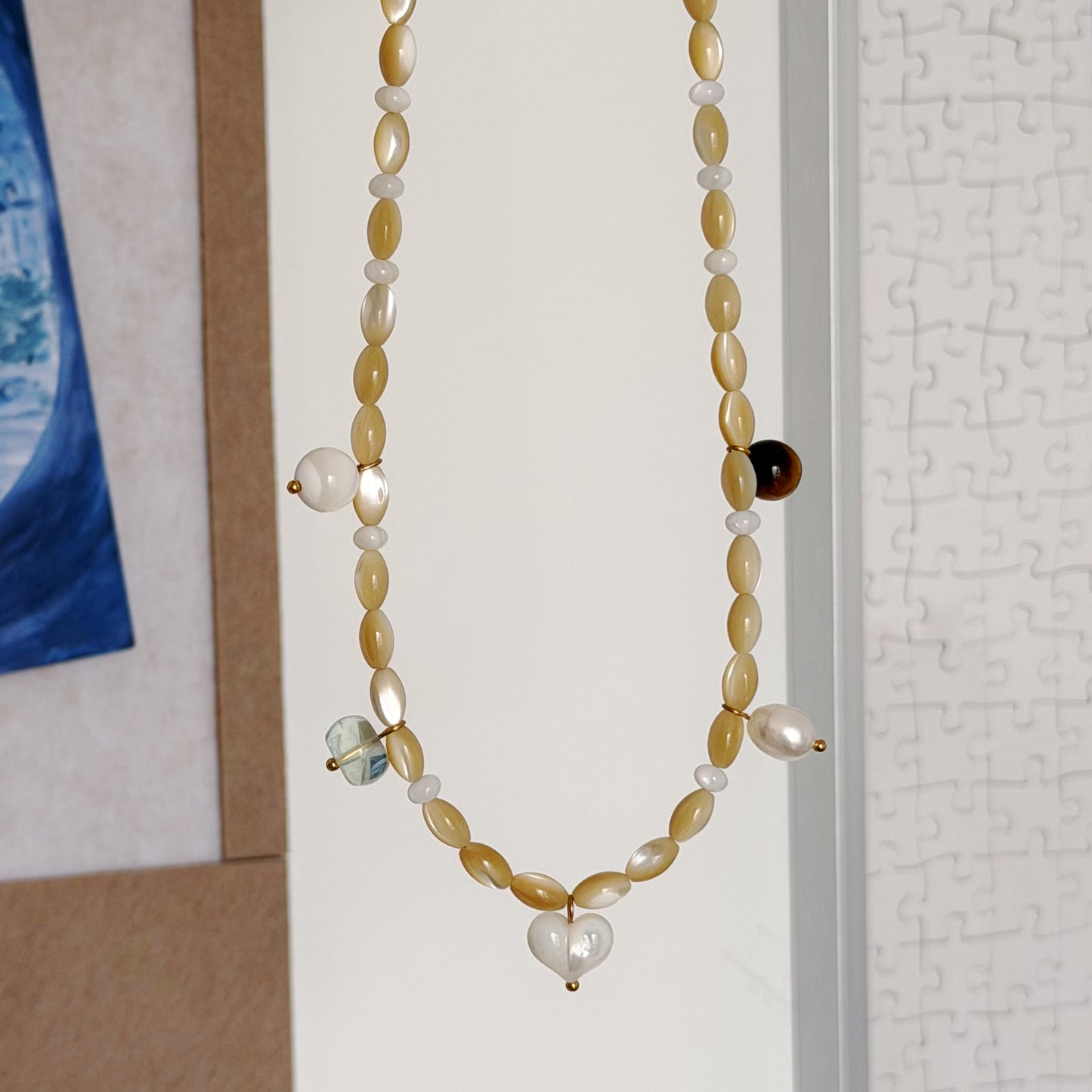 Gilded Murcia Bead Necklace