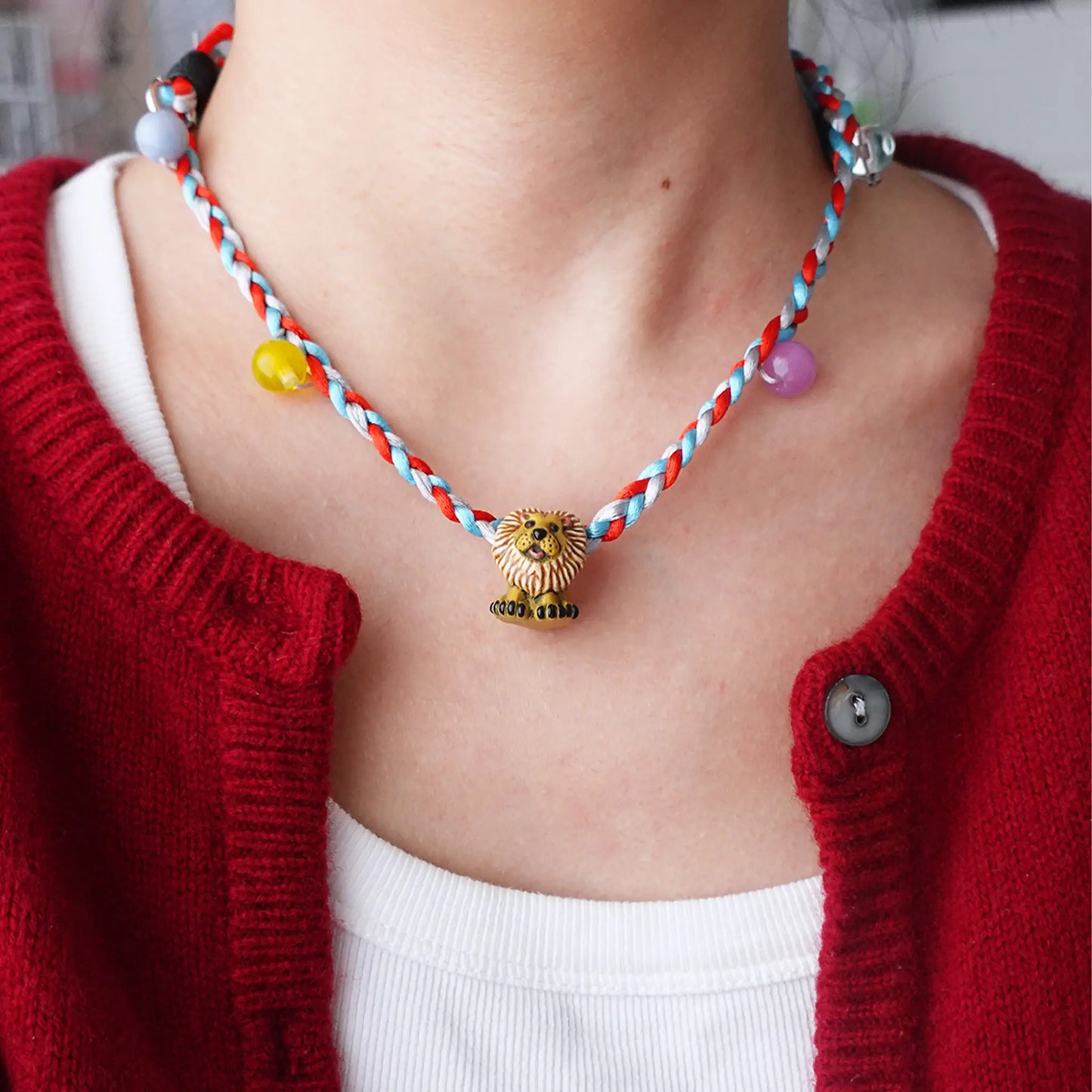 Scarlet Red Twist Necklace