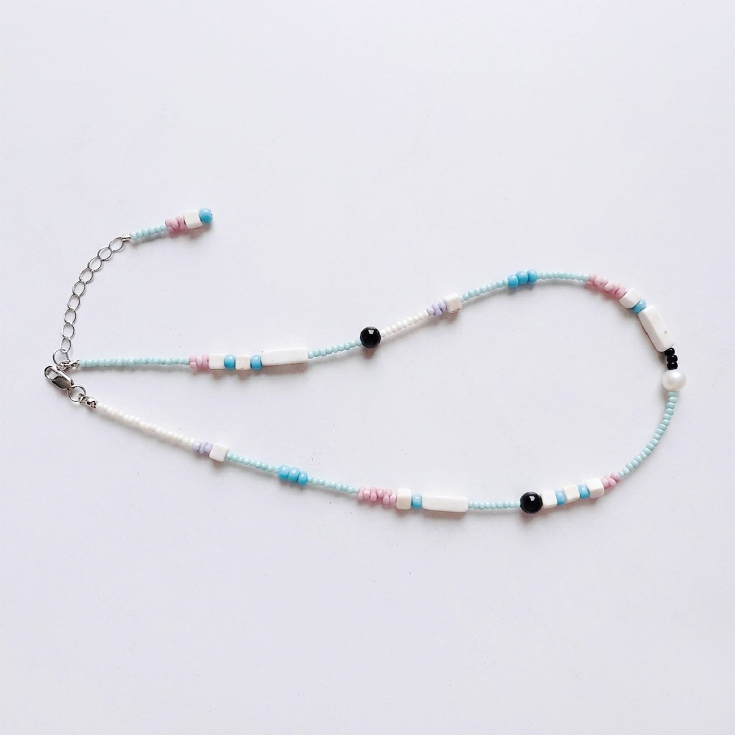 Azure Horizon Bead Necklace