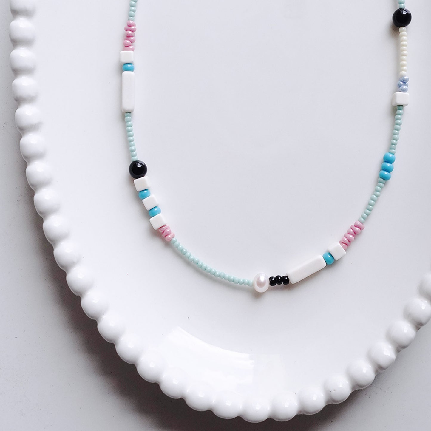 Azure Horizon Bead Necklace
