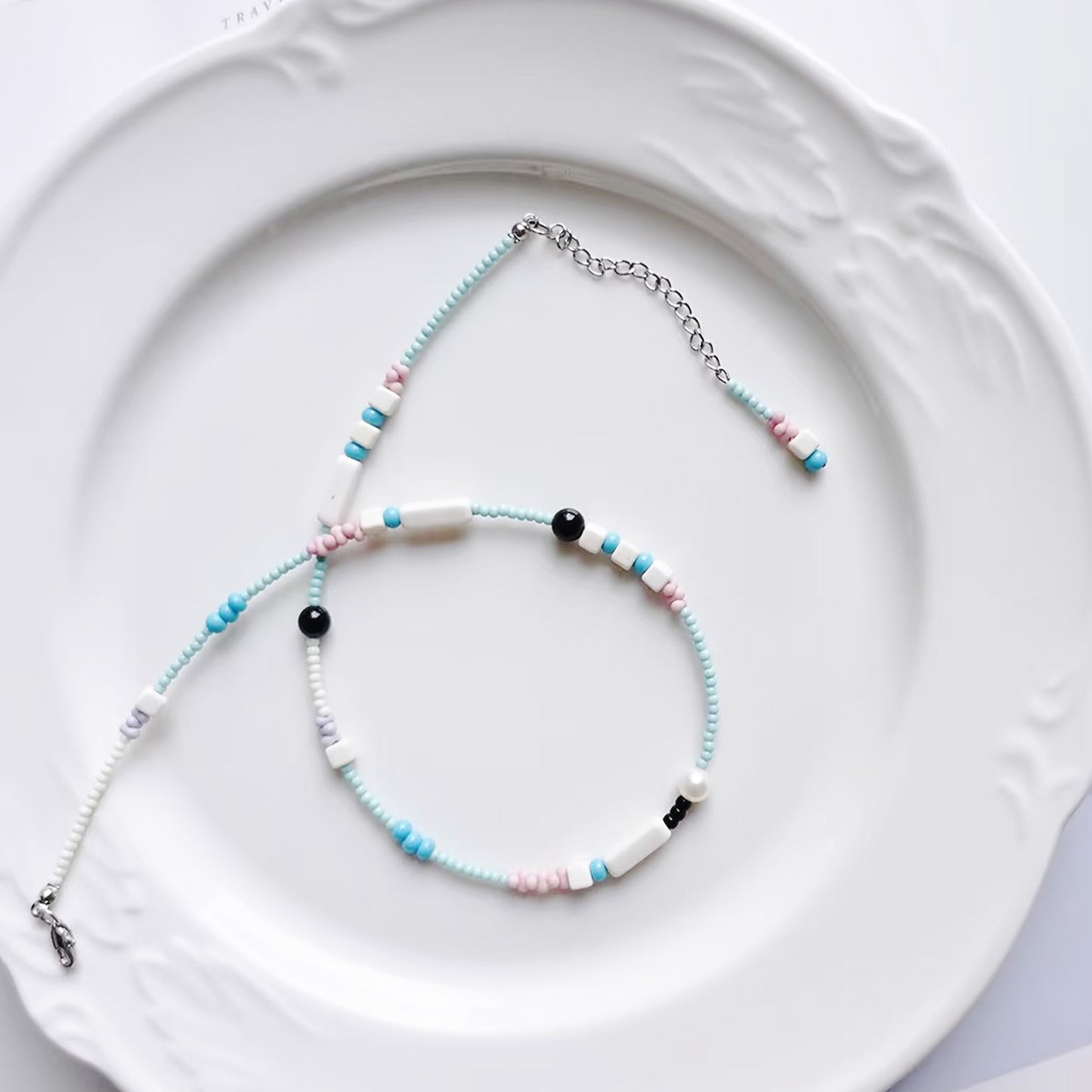 Azure Horizon Bead Necklace