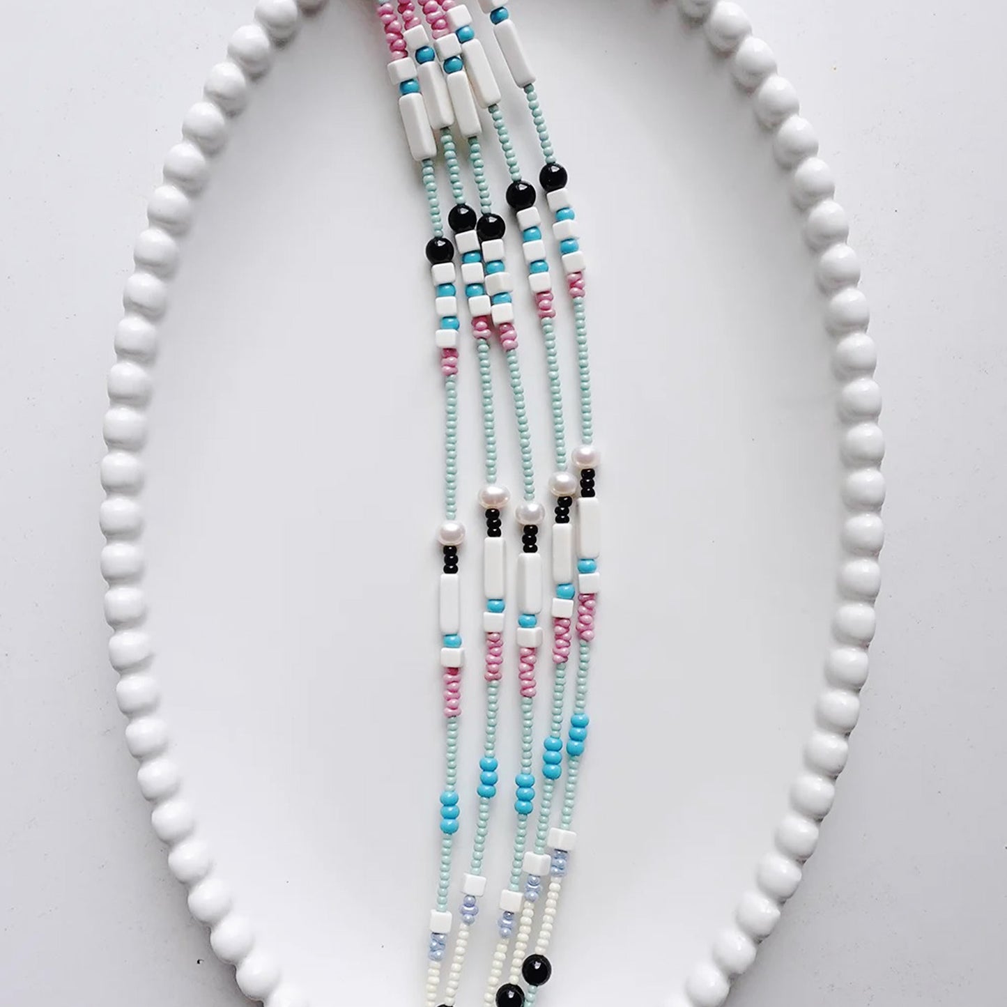 Azure Horizon Bead Necklace