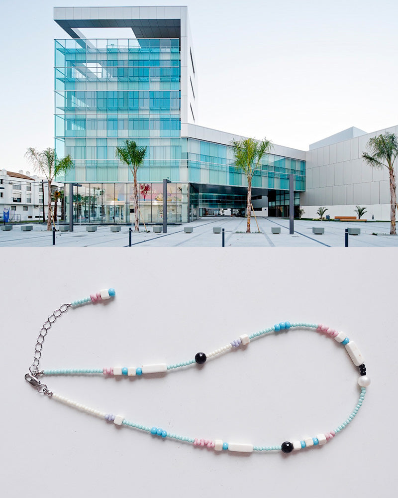 Azure Horizon Bead Necklace