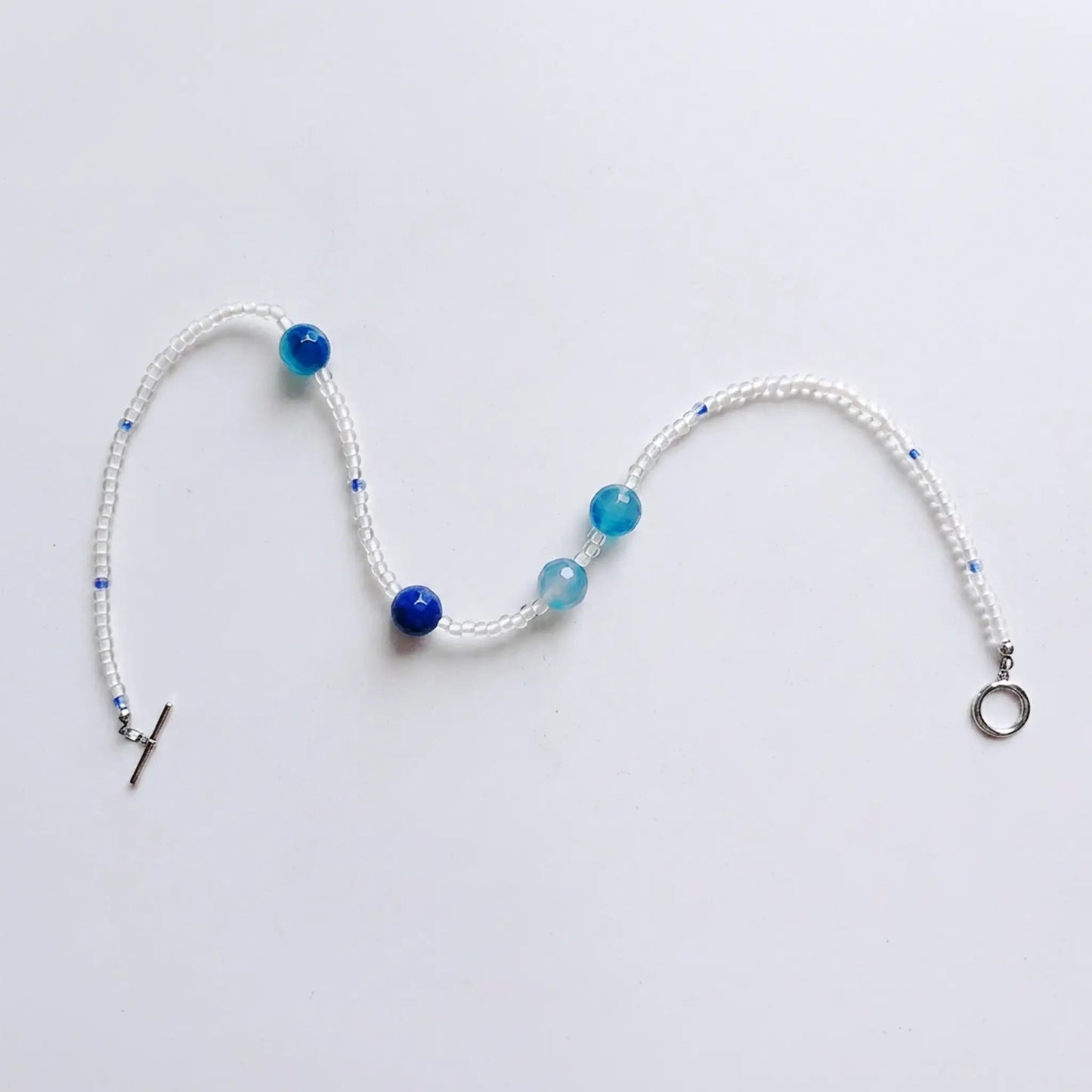 Blue Bubble Bead Necklace