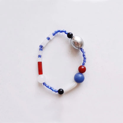 Klein Blue Bead Bracelet