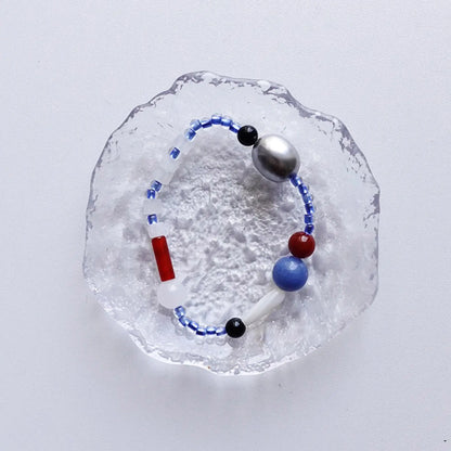 Klein Blue Bead Bracelet
