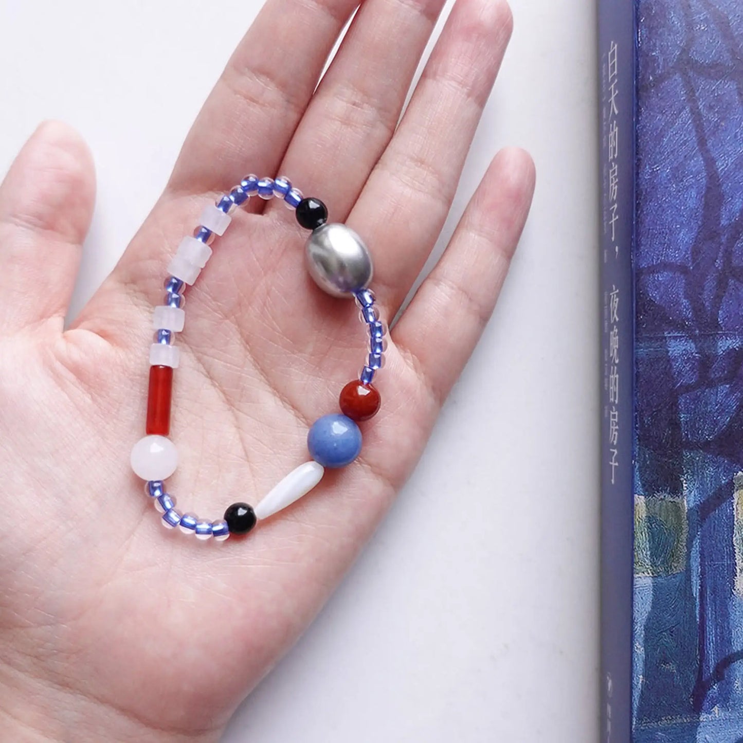 Klein Blue Bead Bracelet