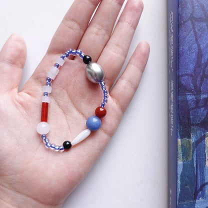 Klein Blue Bead Bracelet