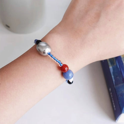 Klein Blue Bead Bracelet