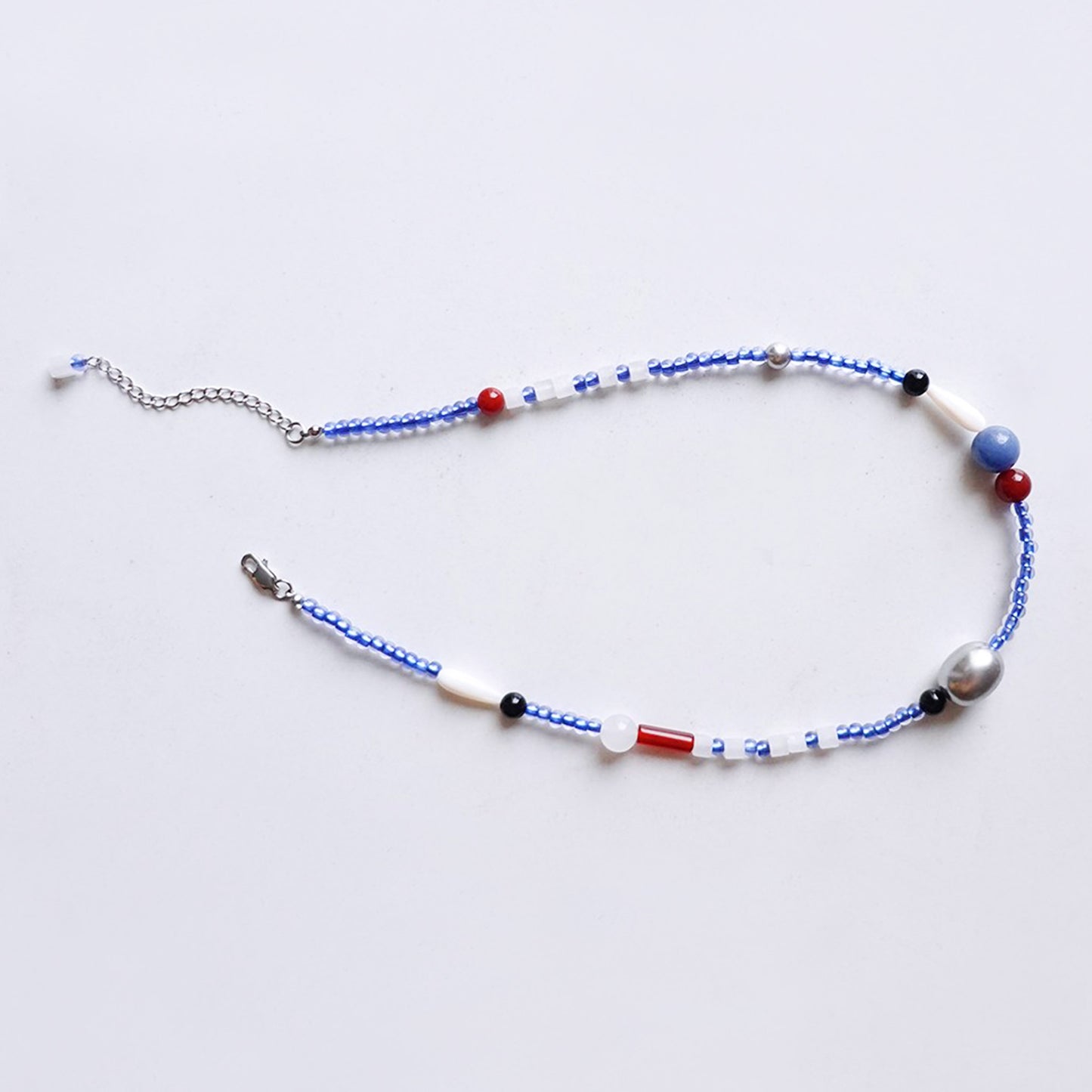 Klein Blue Bead Necklace