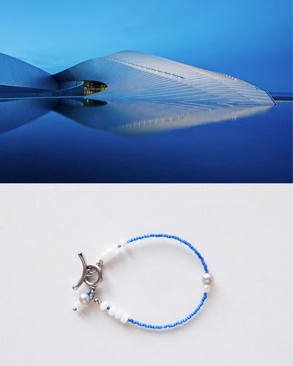 Nordic Blue Pearl Bracelet