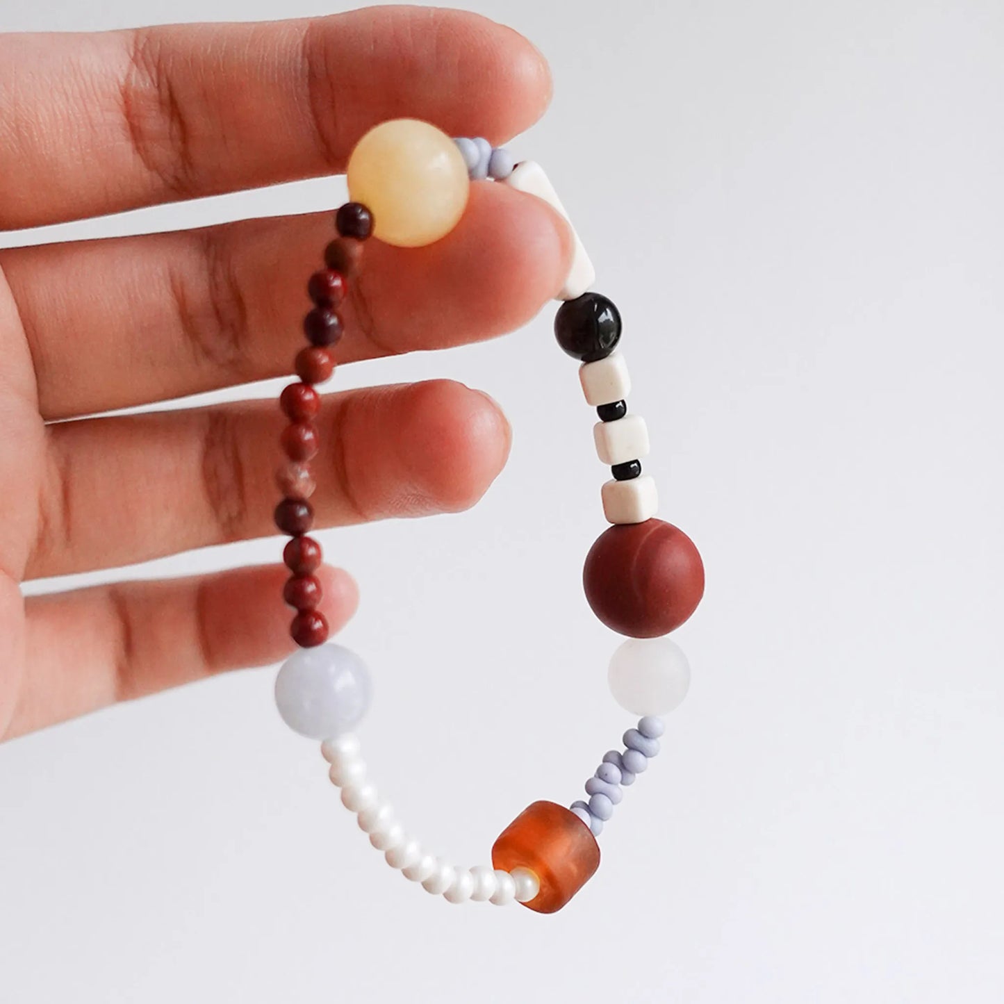 Orange Ocean Bead Bracelet