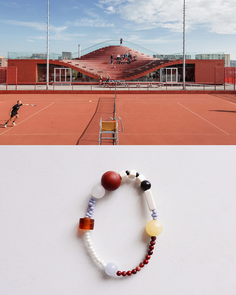 Orange Ocean Bead Bracelet