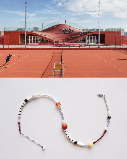 Orange Ocean Bead Necklace