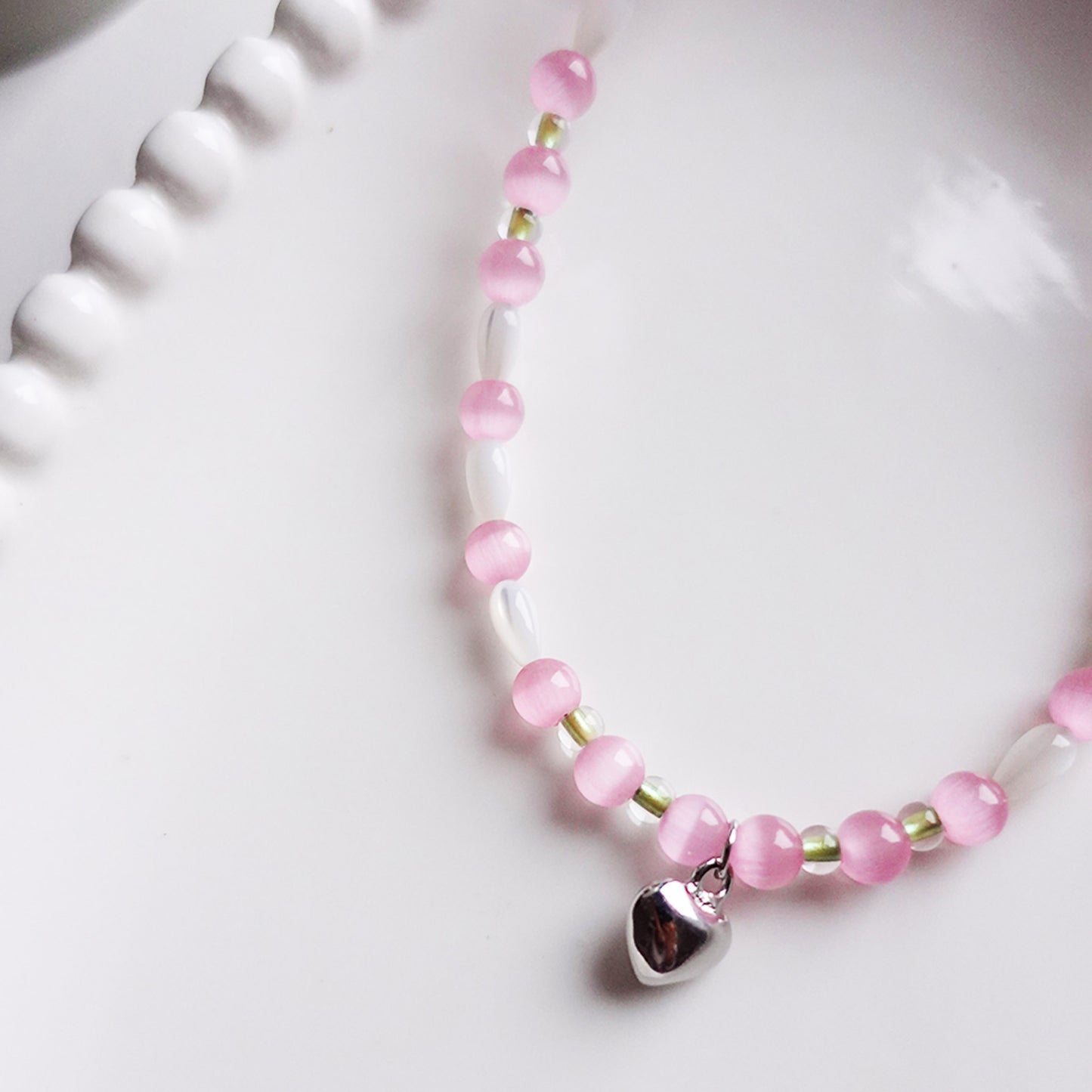 Pink Echo Stone Necklace