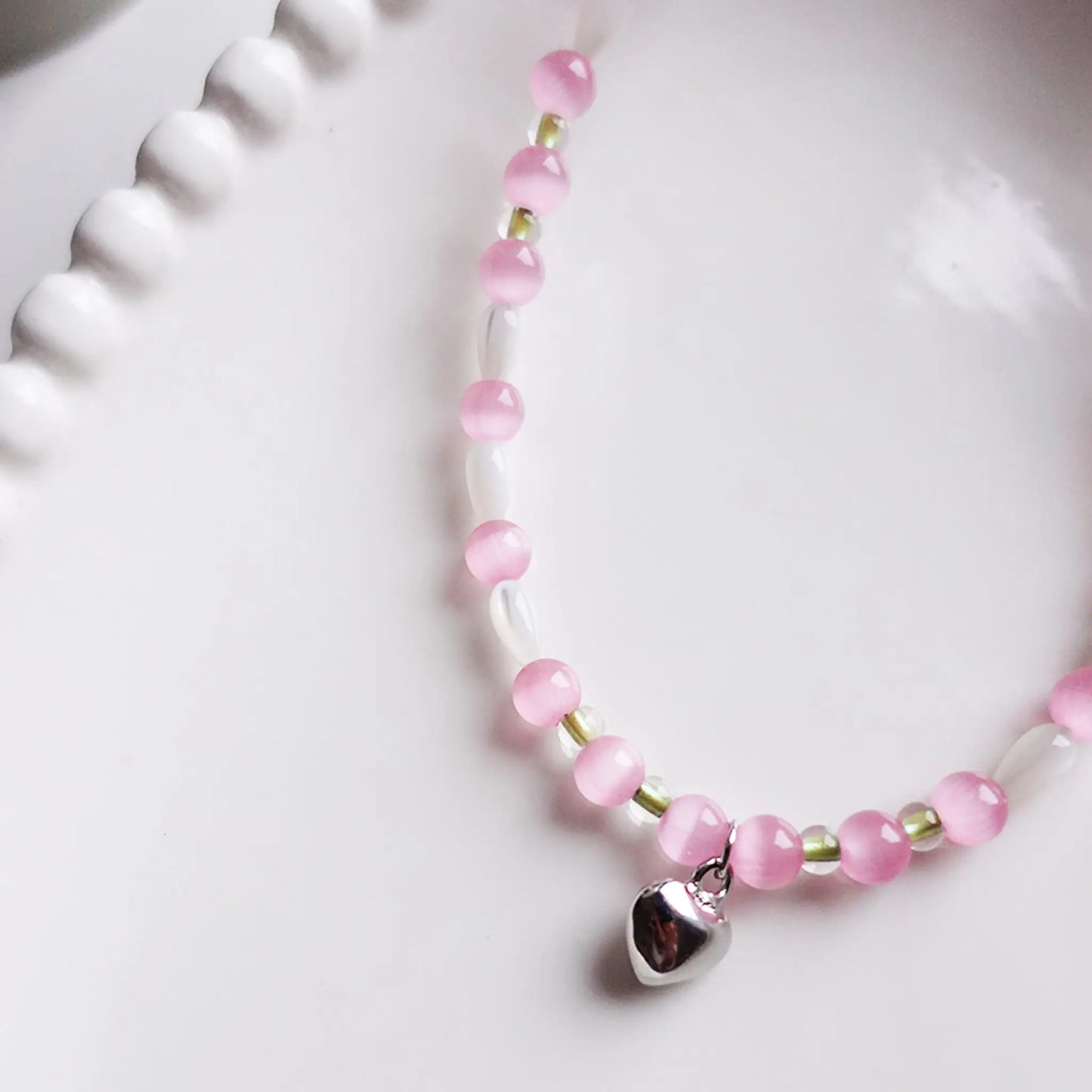 Pink Echo Stone Necklace