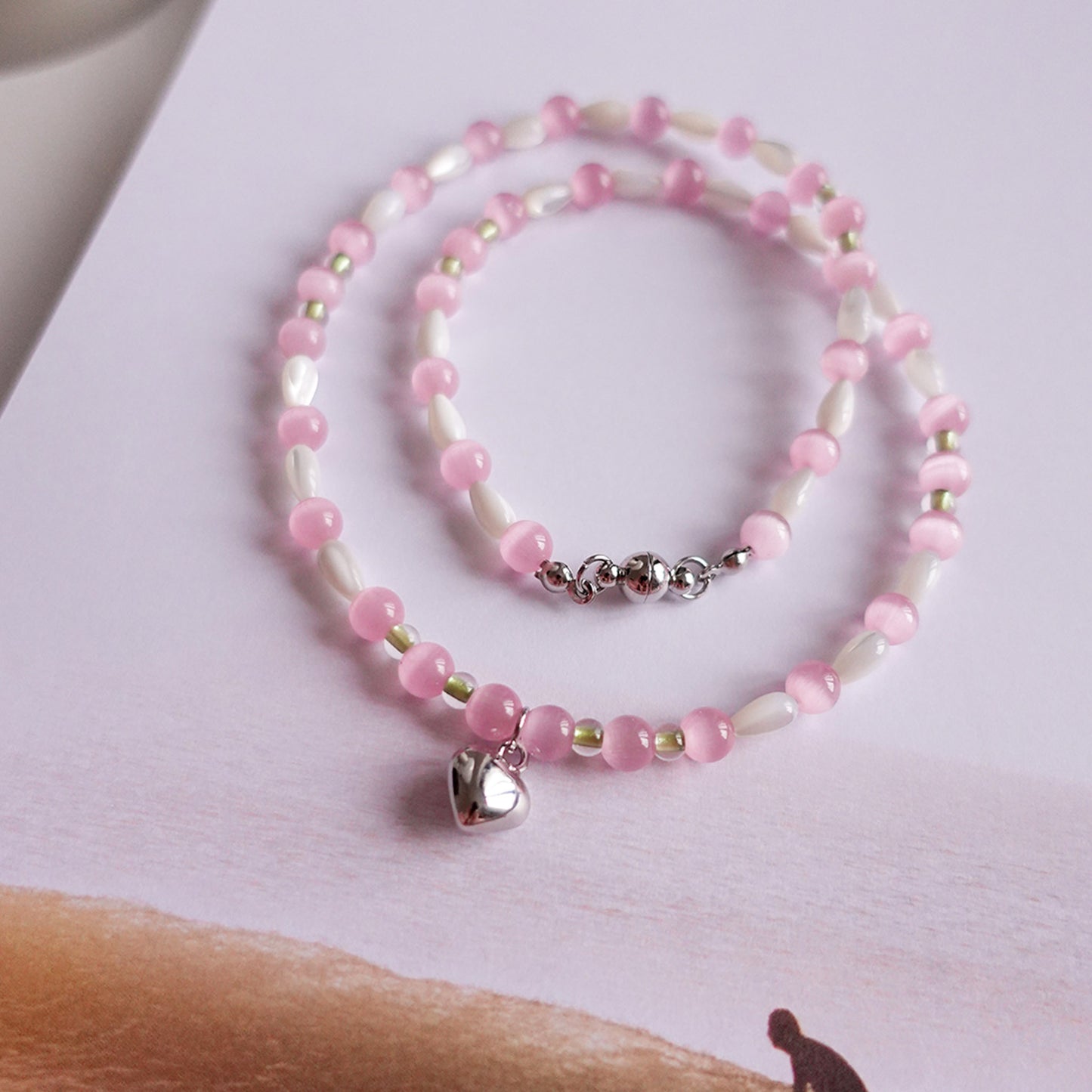 Pink Echo Stone Necklace