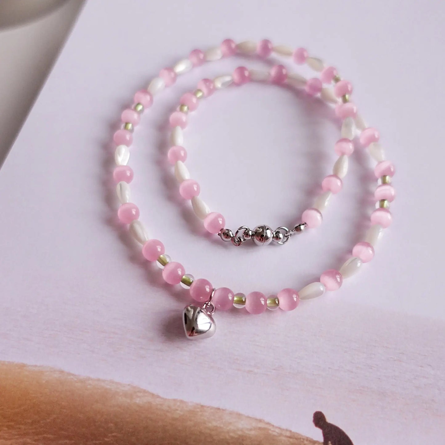 Pink Echo Stone Necklace