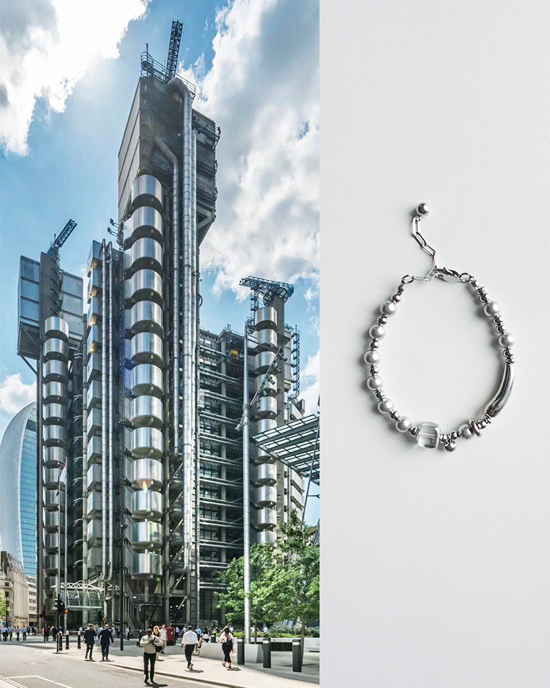 Silver Line Bead Bracelet