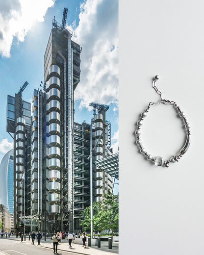 Silver Line Bead Bracelet