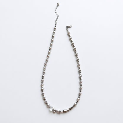 Silver Line Bead Necklace